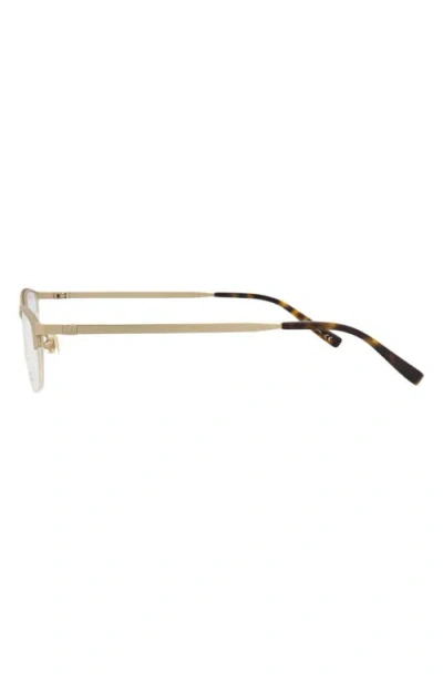 Dunhill 52mm Half Rim Rectangular Optical Glasses In Purple