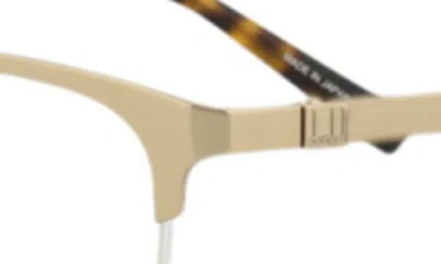 Dunhill 52mm Half Rim Rectangular Optical Glasses In Purple