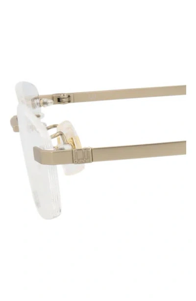 Dunhill 56mm Rimless Rectangular Optical Glasses In Red