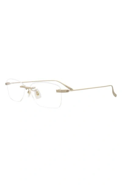 Dunhill Square-frame Titanium Optical Frames In Gold