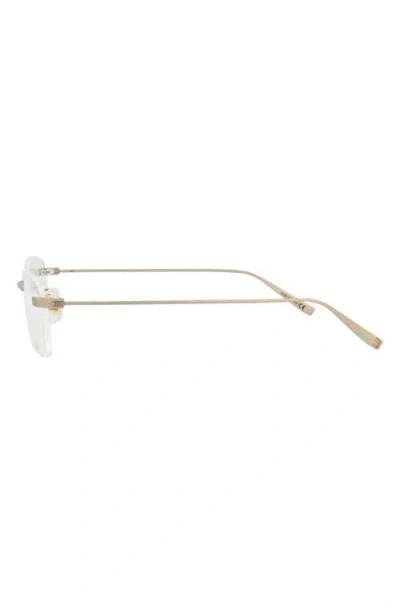 Dunhill Square-frame Titanium Optical Frames In Gold