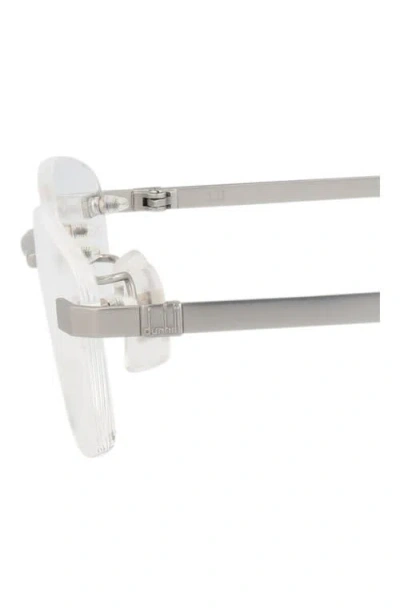 Dunhill 56mm Rimless Rectangular Optical Glasses In Red