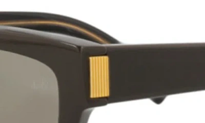Dunhill 58mm Rectangular Sunglasses In Metallic