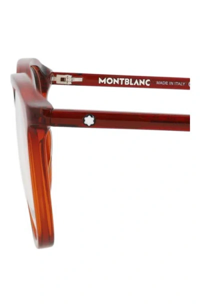 Montblanc 54mm Square Optical Glasses In Red