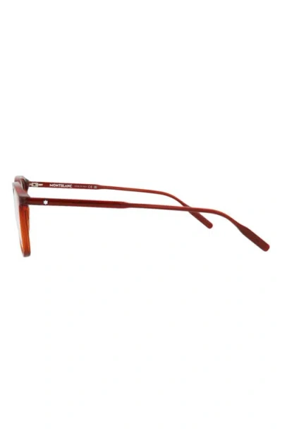 Montblanc 54mm Square Optical Glasses In Red