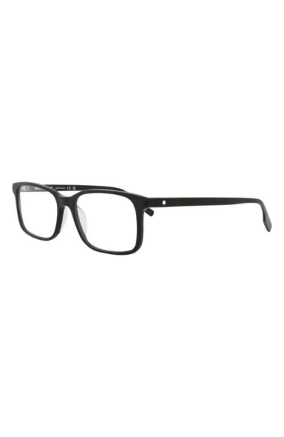 Montblanc 54mm Rectangular Optical Glasses In Pattern