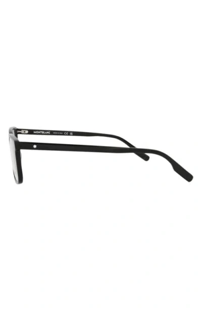 Montblanc 54mm Rectangular Optical Glasses In Pattern