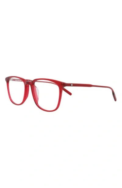 Montblanc 54mm Square Optical Glasses In Pattern