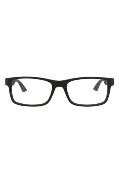 Montblanc 56mm Rectangular Optical Glasses In Black