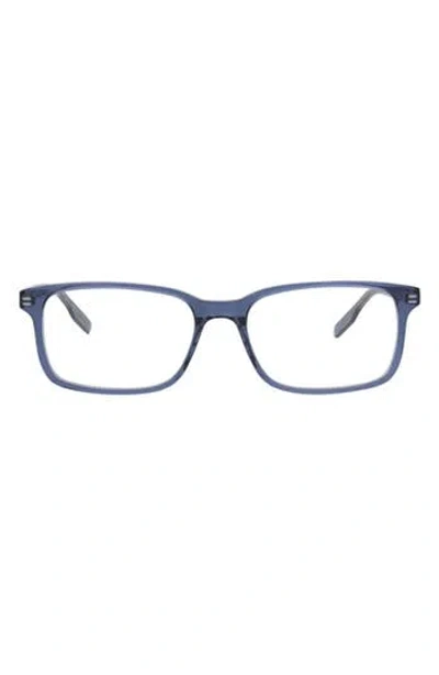Montblanc 54mm Rectangular Optical Glasses In Blue