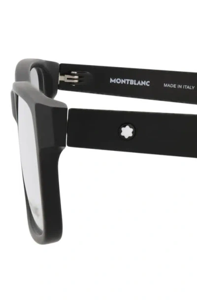 Montblanc 56mm Rectangular Optical Glasses In Black