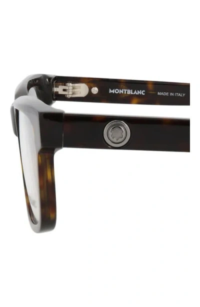 Montblanc 54mm Rectangular Optical Glasses In Gray