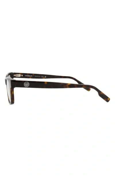 Montblanc 54mm Rectangular Optical Glasses In Gray