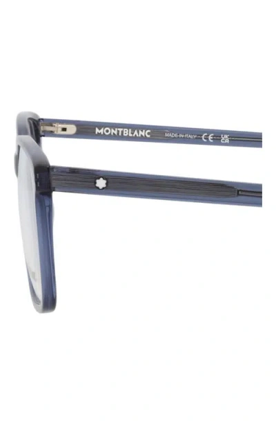 Montblanc 54mm Rectangular Optical Glasses In Pattern