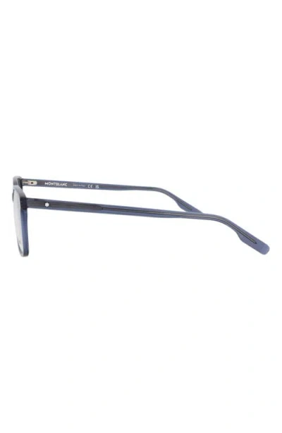 Montblanc 54mm Rectangular Optical Glasses In Pattern