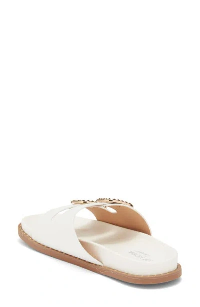 Top Moda Sailor Double Strap Slide Sandal In White