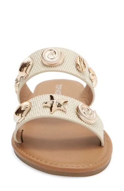 Top Moda Aria Double Strap Slide Sandal In Neutral | ModeSens