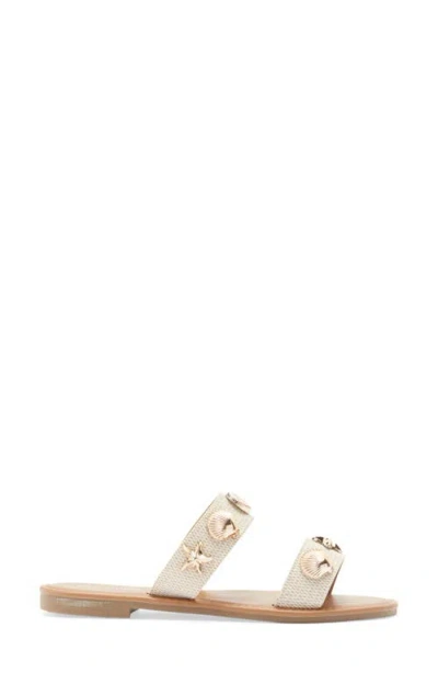 Top Moda Aria Double Strap Slide Sandal In Neutral | ModeSens