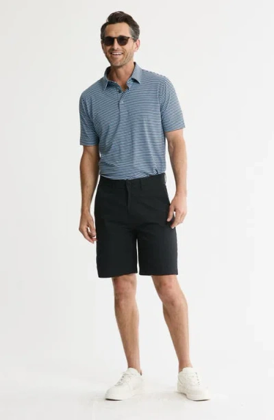 Jachs Performance Stripe Polo In Blue