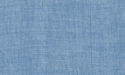 Max Studio Roll Tab Sleeve Popover Top In Blue