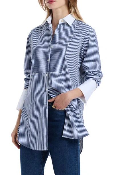 Robert Graham Maude Long Sleeve Shirt In Blue