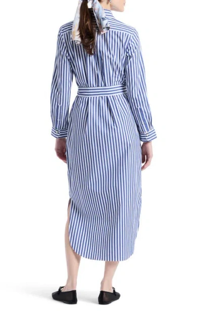Robert Graham Leona Stripe Long Sleeve Midi Shirtdress In Multi