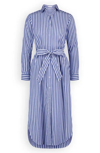 Robert Graham Leona Stripe Long Sleeve Midi Shirtdress In Multi