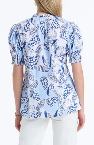 Robert Graham Mila Short Sleeve Woven Shirt In Blue