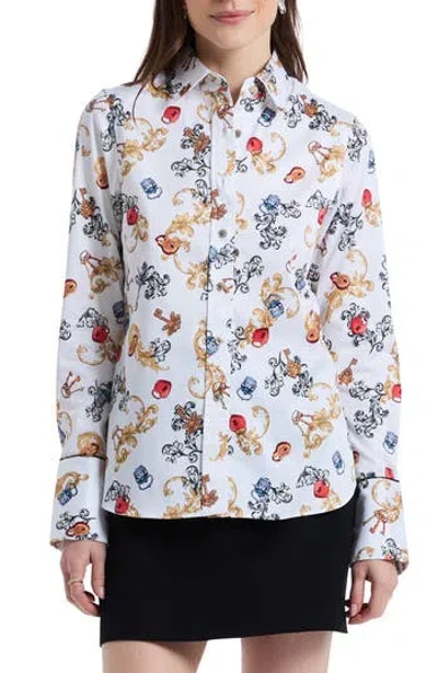 Robert Graham Priscilla Long Sleeve Woven Shirt In Multi