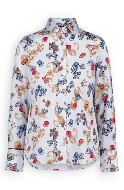 Robert Graham Priscilla Long Sleeve Woven Shirt In Multi