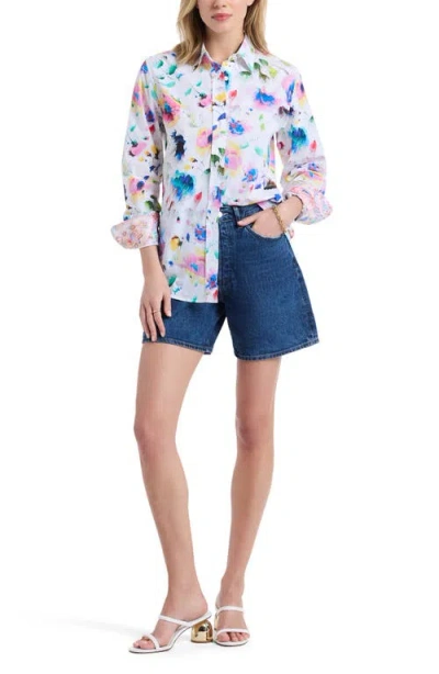 Robert Graham Carrie Long Sleeve Woven Shirt In Blue