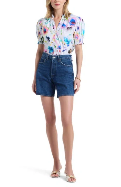 Robert Graham Mila Short Sleeve Woven Shirt In Neutral