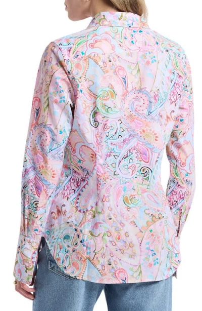 Robert Graham Priscilla Long Sleeve Woven Shirt In Pink