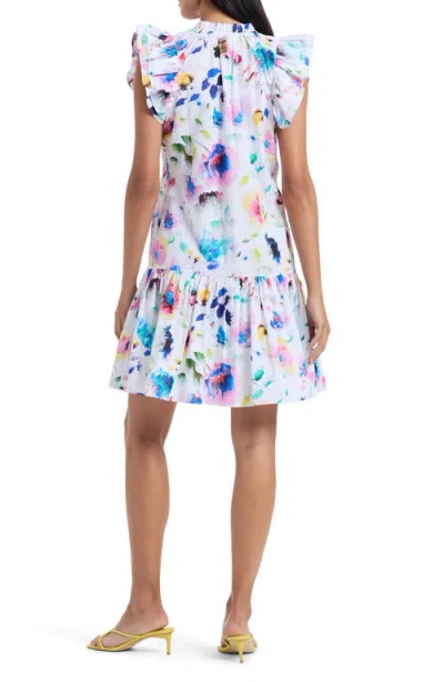 Robert Graham Savannah Watercolor Floral Cap Sleeve Shift Dress In Multi