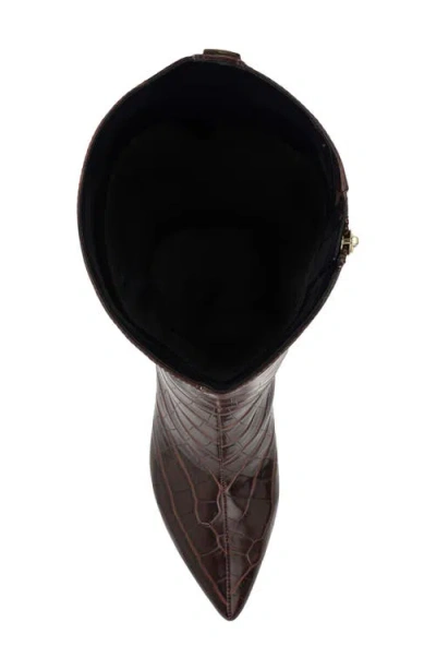 Guess Wayla Stiletto Knee High Boot In Brown