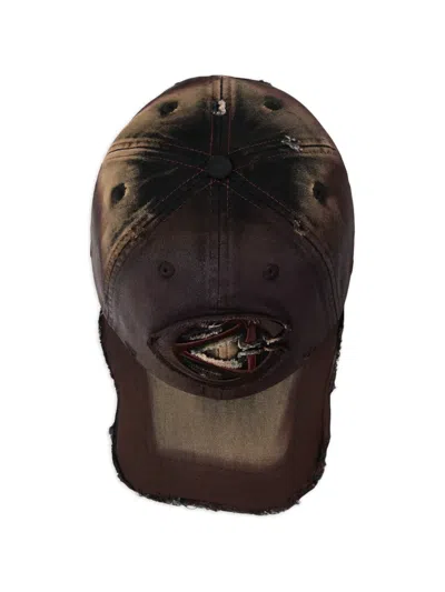 Camperlab Distressed Patch Cap In Brown