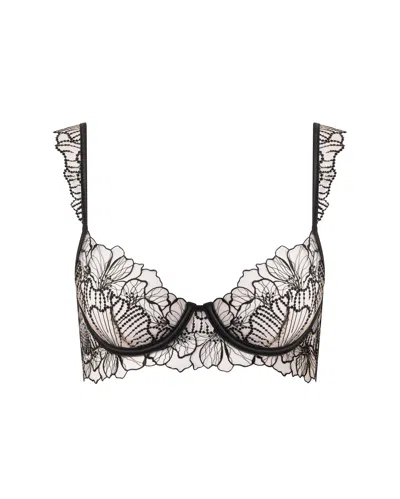 Bluebella - Us Amarosa Floral Embroidered Bra Black
