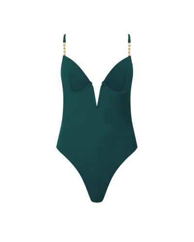 Bluebella - Us Caspian Underwire Swimsuit Teal In Green