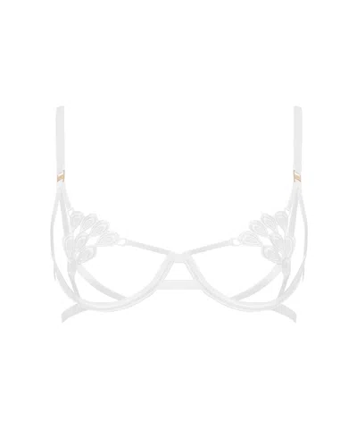 Bluebella Nova Mid-rise Stretch-lace Thong In Ivory
