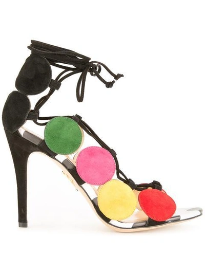 Shop Charlotte Olympia Colour Block Sandals In Multicolour