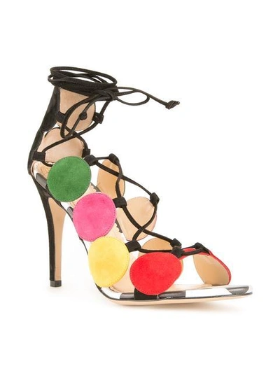 Shop Charlotte Olympia Colour Block Sandals In Multicolour