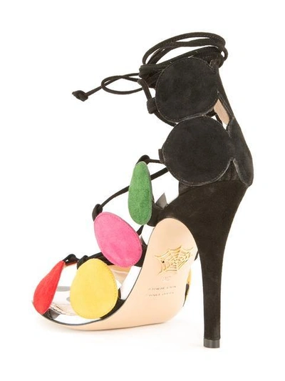 Shop Charlotte Olympia Colour Block Sandals In Multicolour