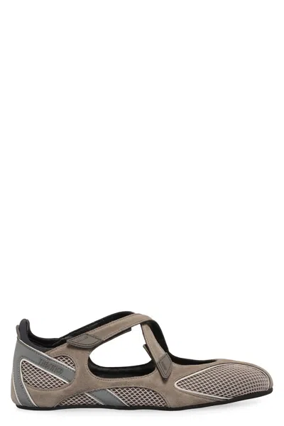 Attico Ballerina Flat Floor 01 Army Green In Multi