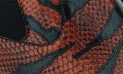 Versace First Line Tiger Python Embossed Texan Boot In Brown