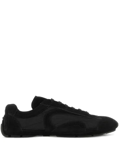 Prada Black Suede And Re Nylon Montecarlo Re Edition 2005 Sneakers In Multi