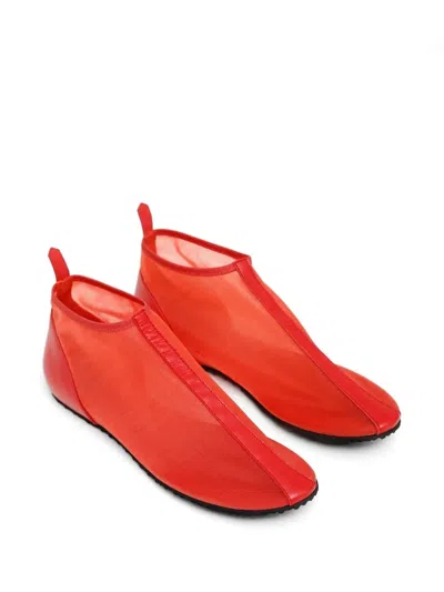 Gimaguas Mesh Bailarina Boot Flat In Red