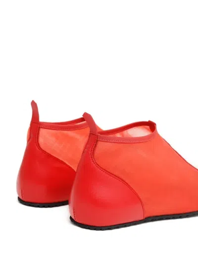 Gimaguas Mesh Bailarina Boot Flat In Red