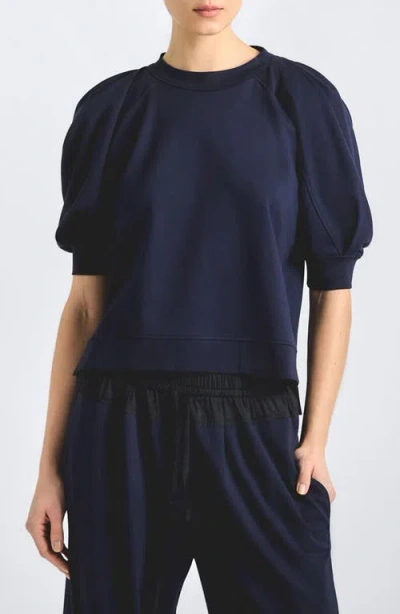 Derek Lam 10 Crosby Prisilla Solid Double Jersey Top In Multi