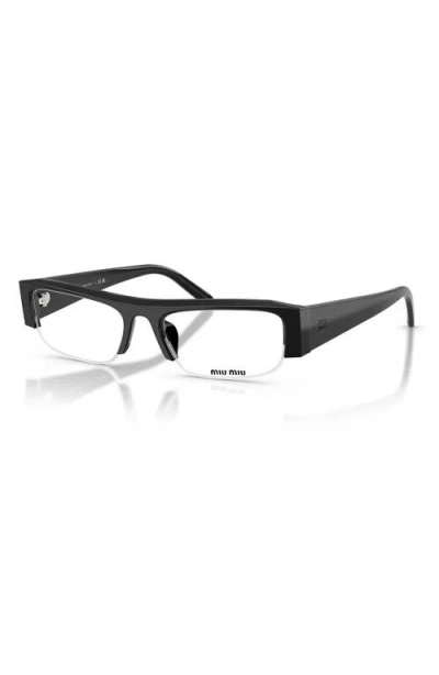 Miu Miu 54mm Rectangular Sunglasses In Black
