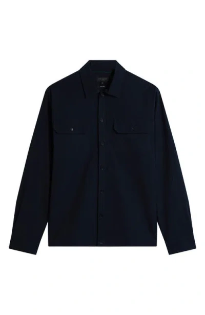 Ted Baker Levon Jacquard Overshirt In Blue